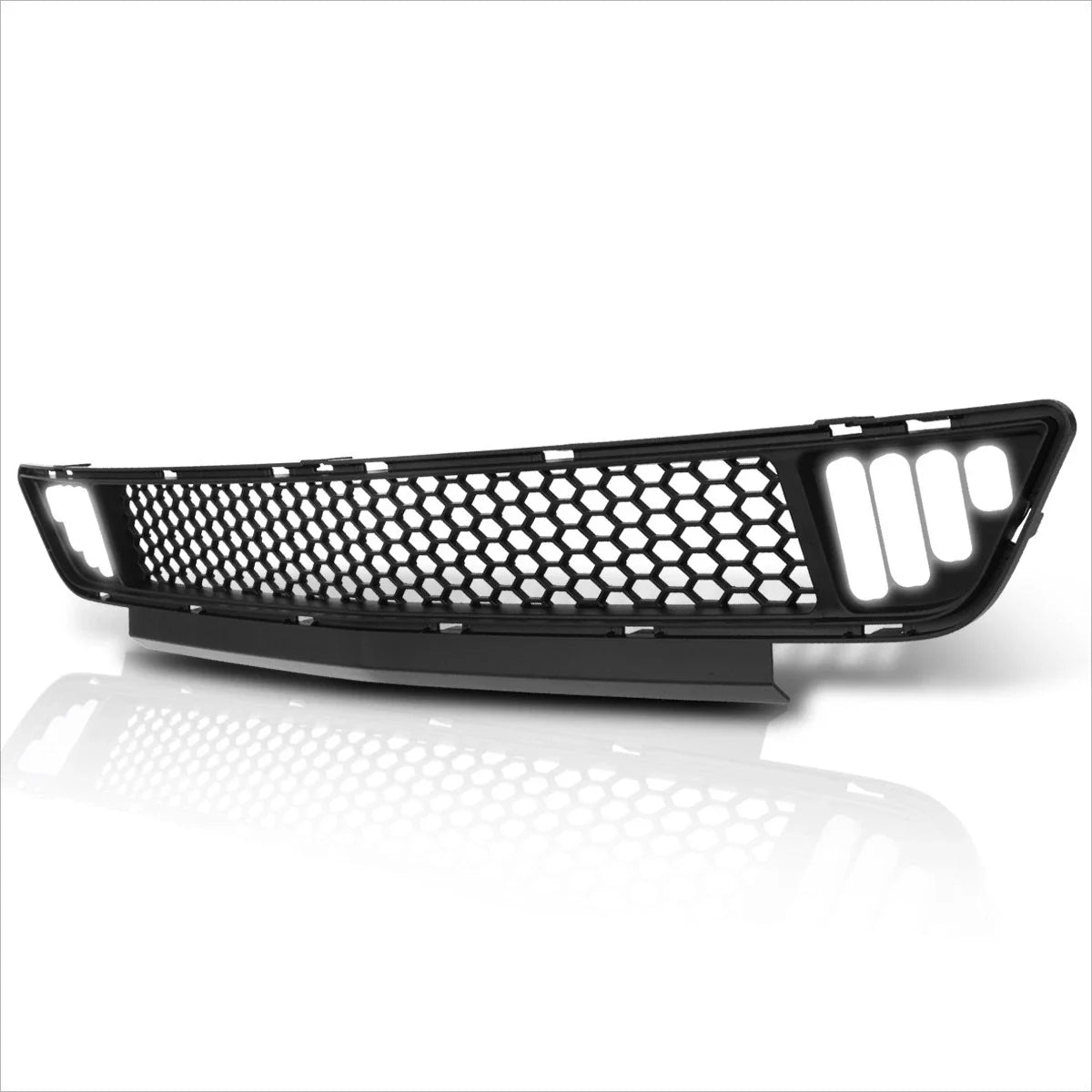 Honeycomb Mesh Front Lower Bumper Grille Frame w/LED DRL for Ford Mustang (2015–2017)