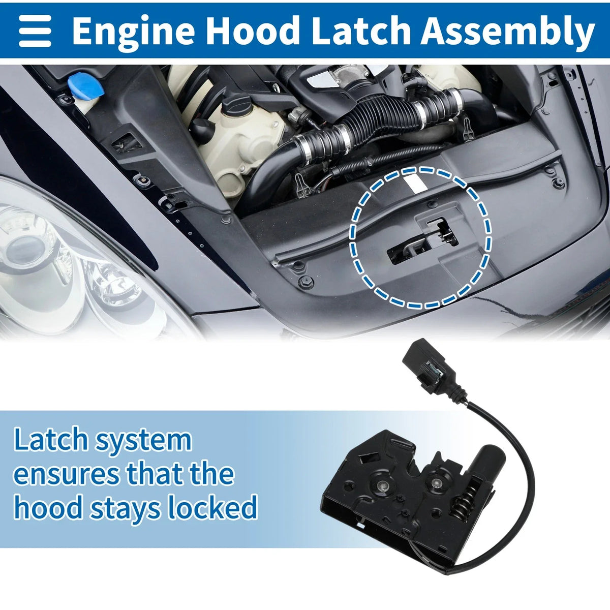 Hood Latch Assembly for Audi A6 (2012–2015) No. 4G0823509C
