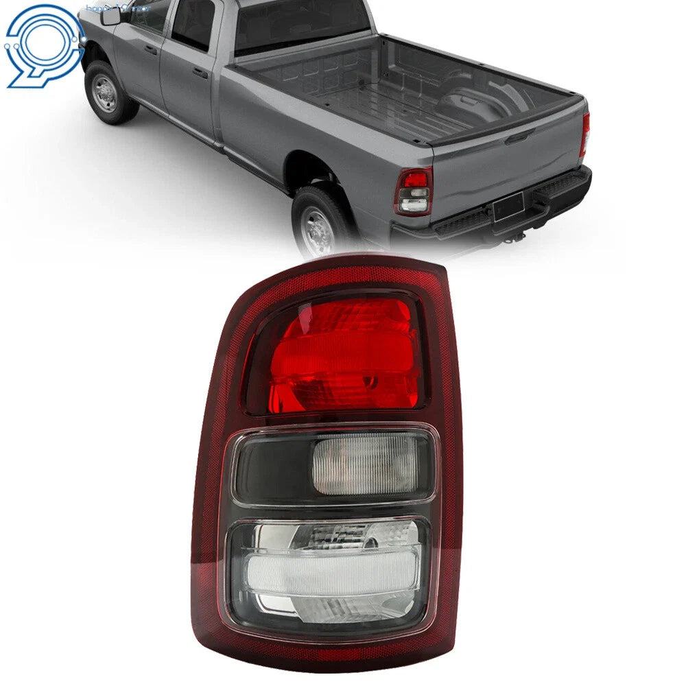 Left Tail Light for Dodge Ram 2500 3500 (2019–2022) with Black Trim Halogen