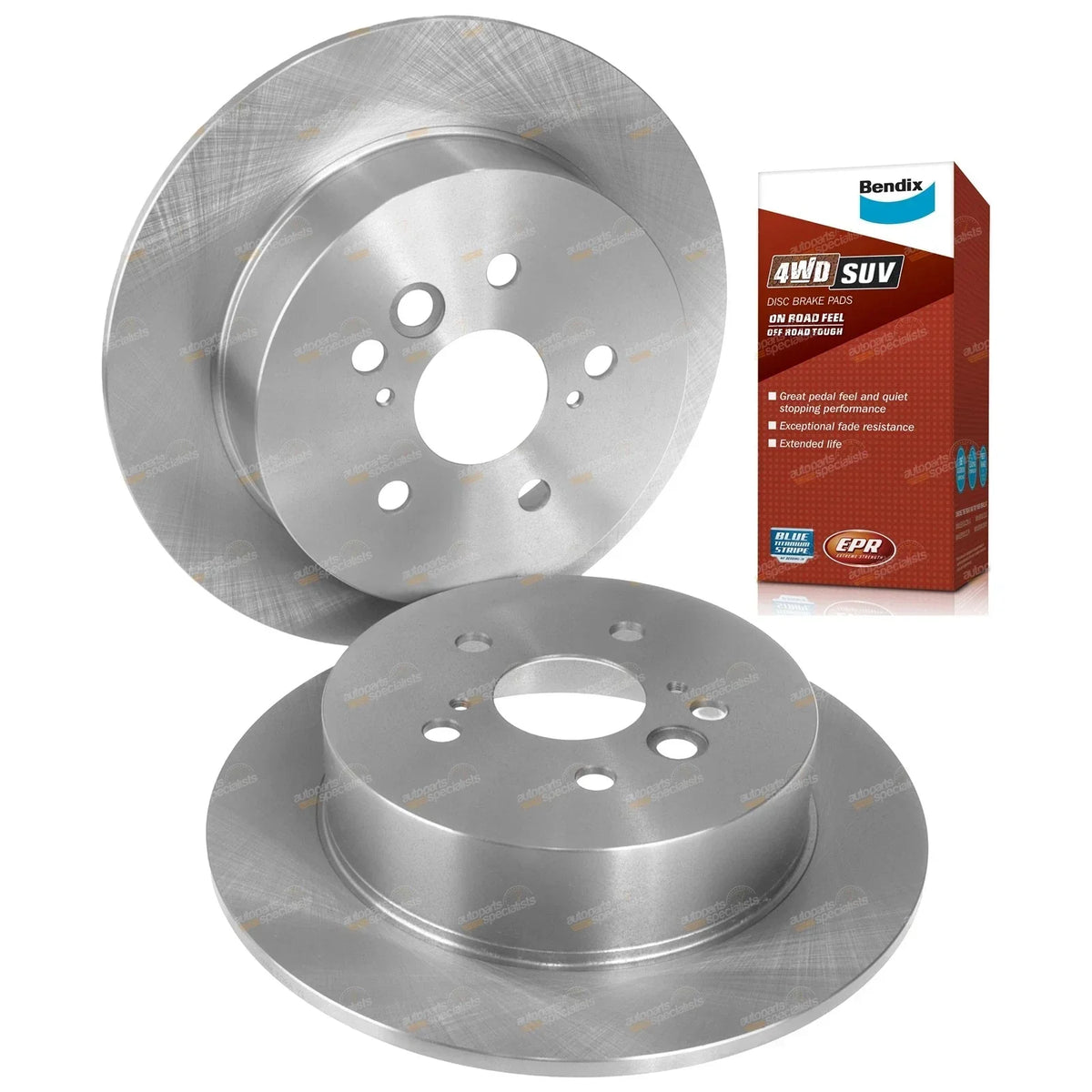 Brake Pads and Rotors for Toyota RAV4 (2000-2005) Rear
