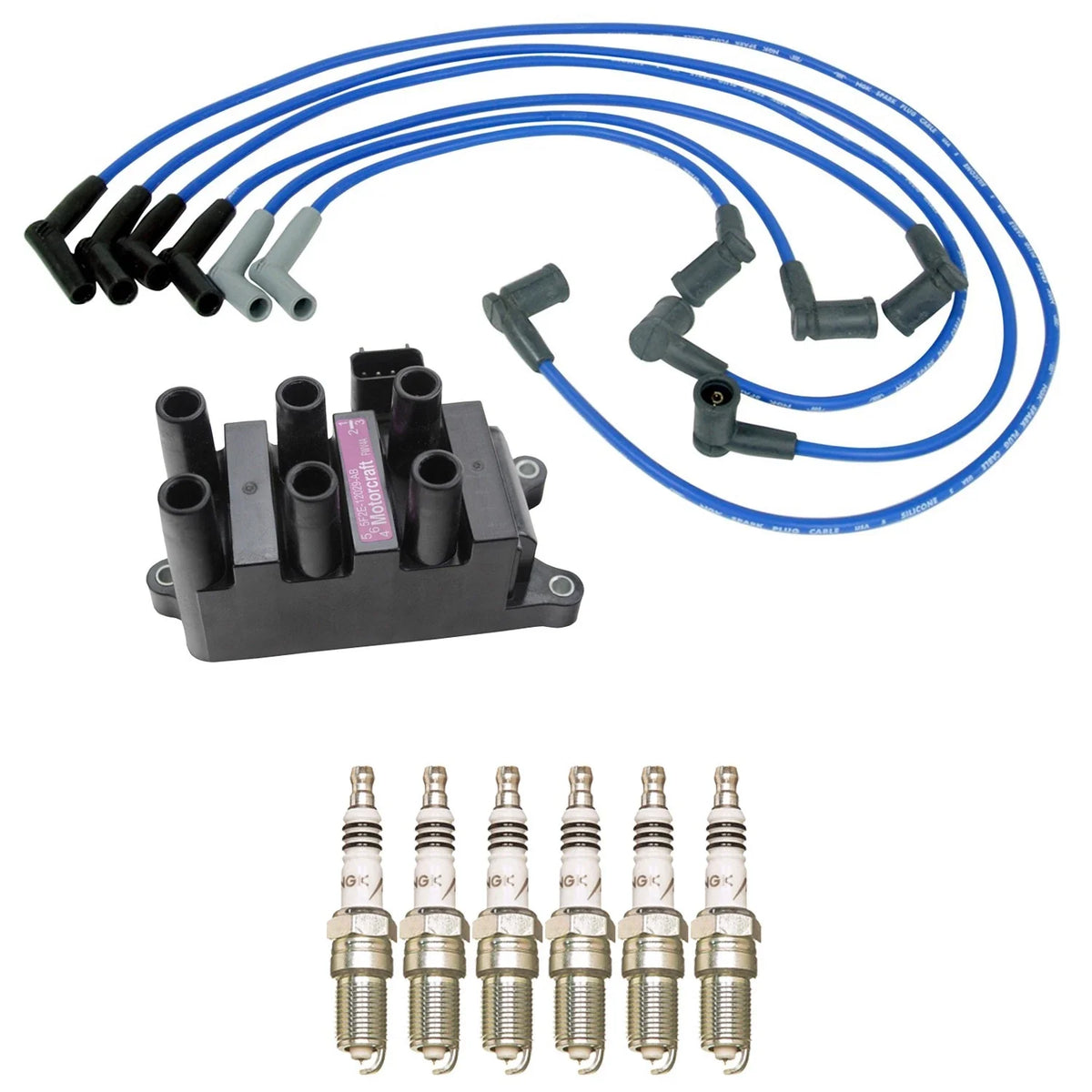 Set of 6 Hitachi Ignition Coils & NGK Iridium Spark Plugs for Ranger 3.0 V6