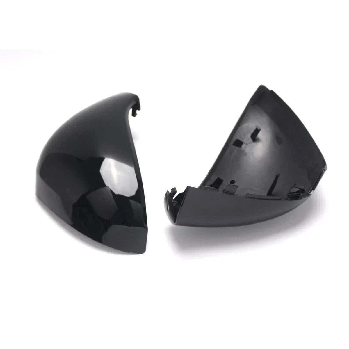 Gloss Black Replacement Side Mirror Caps for Peugeot 207 (2006–2013)