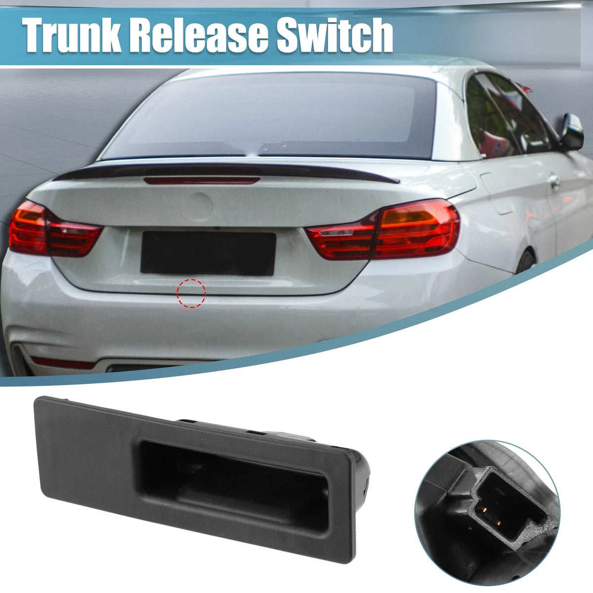 Rear Trunk Tailgate Handle Release Switch for BMW X3 (2004–2010) 51247368752