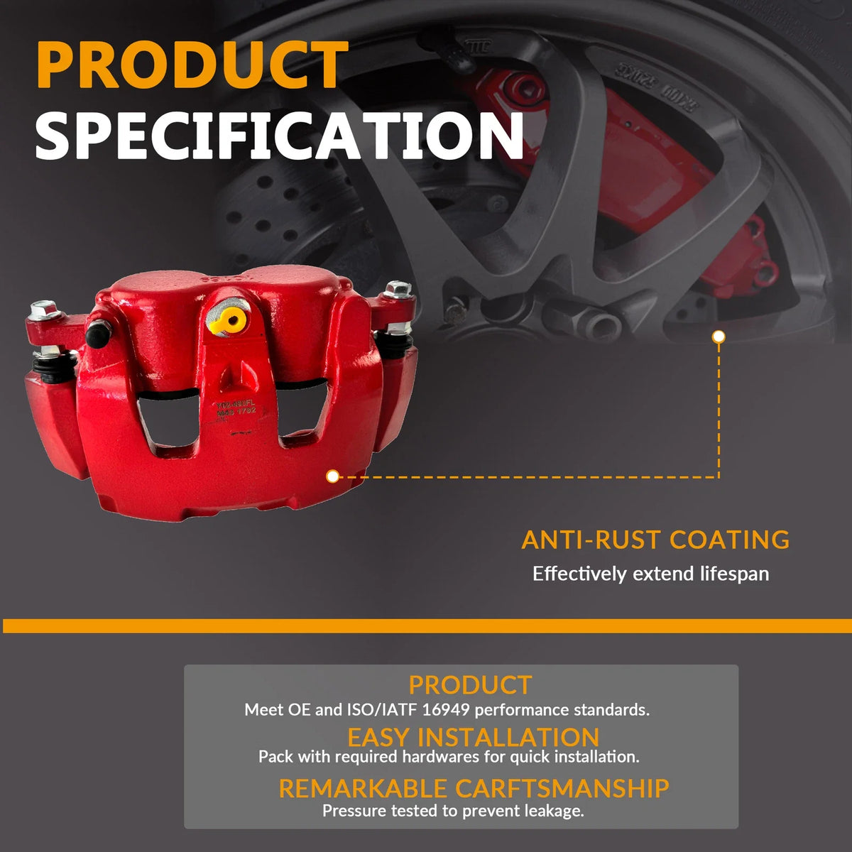 2X Brake Calipers S4728 for Chevy Silverado 1500 GMC Sierra Yukon XL (2007–2013)