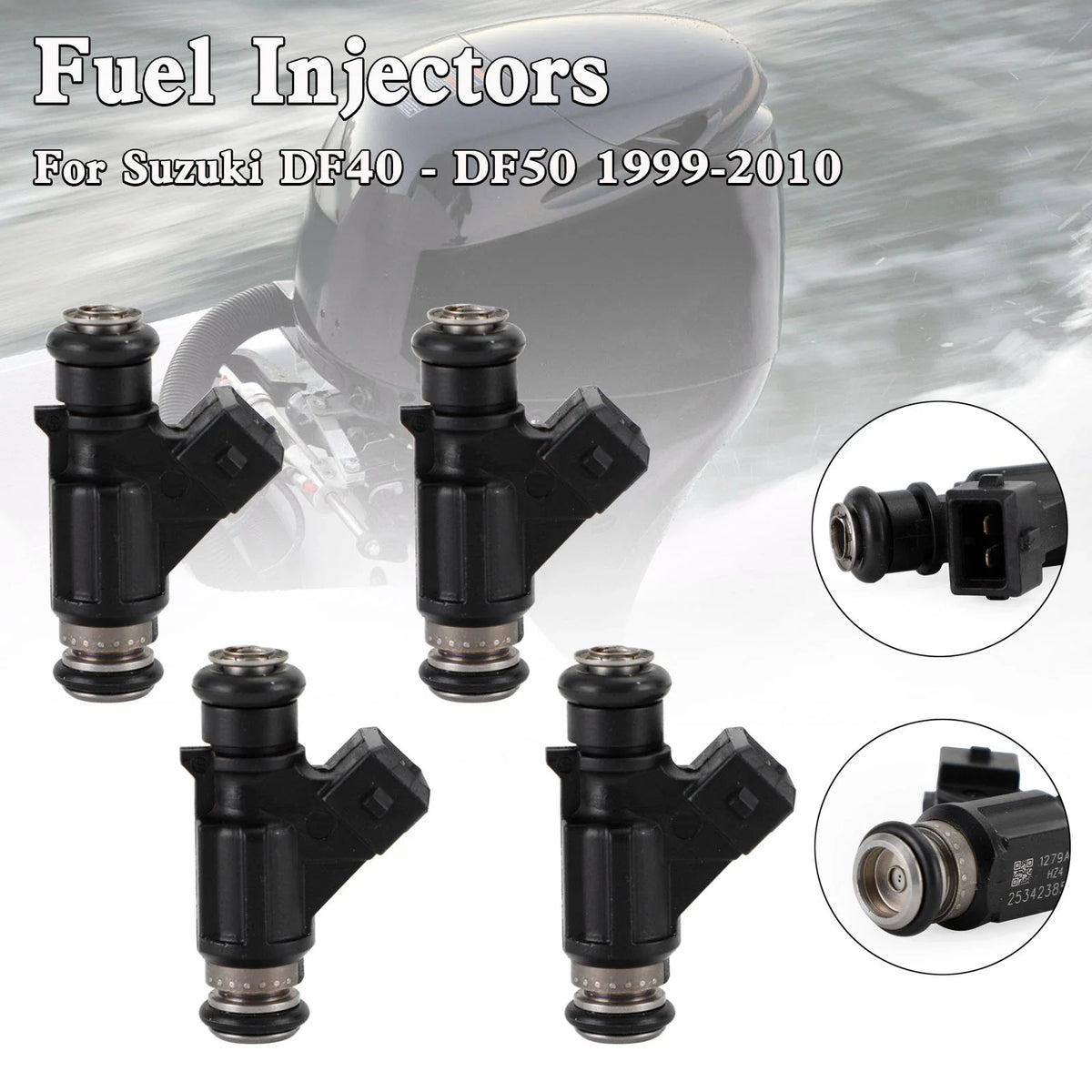 4X Fuel Injector for Mercury Marine EFI 30-60 HP (1990–2023) 25342385