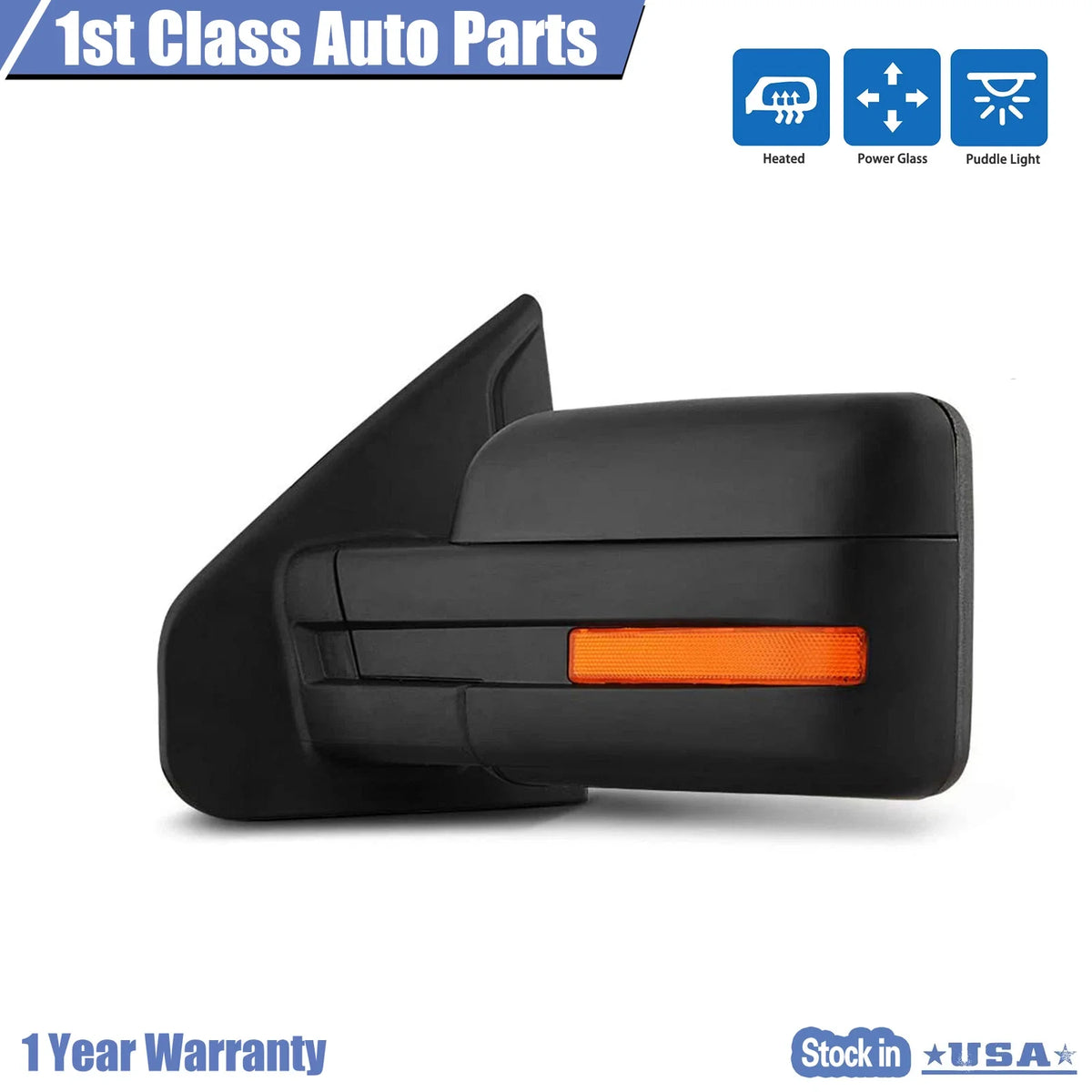 Left Power Heated Turn Signal Mirror for Ford F150 (2009–2011) FO1321349