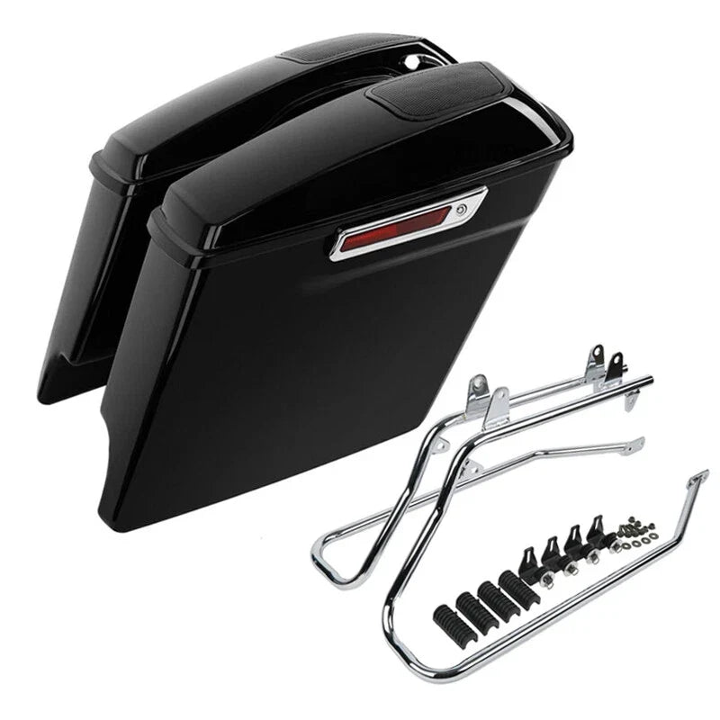 Stretched Saddlebag Speaker Lids Conversion Bracket for Softail 84-17