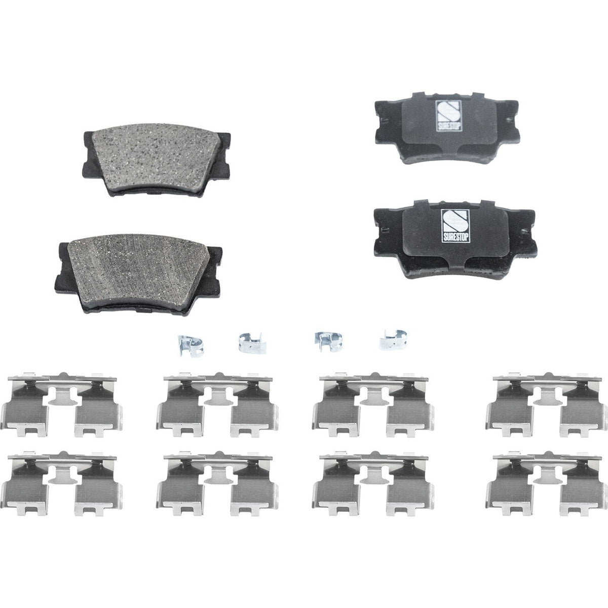 Brake Pad Kit with Rear Disc Rotors for Toyota Camry, Avalon, Lexus ES350