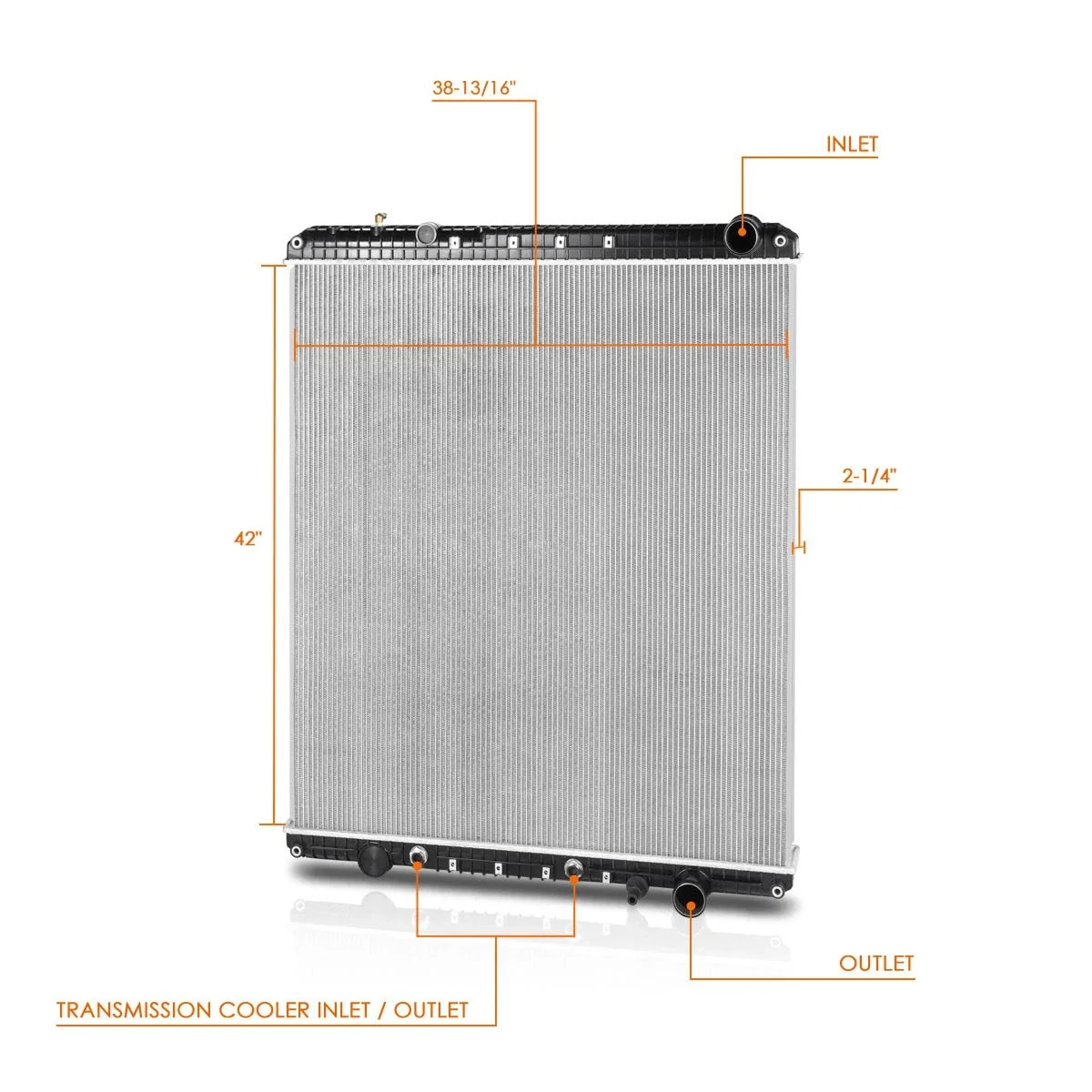 2-Row Aluminum Radiator for Freightliner Cascadia/Century Class/Columbia (2008–2013)