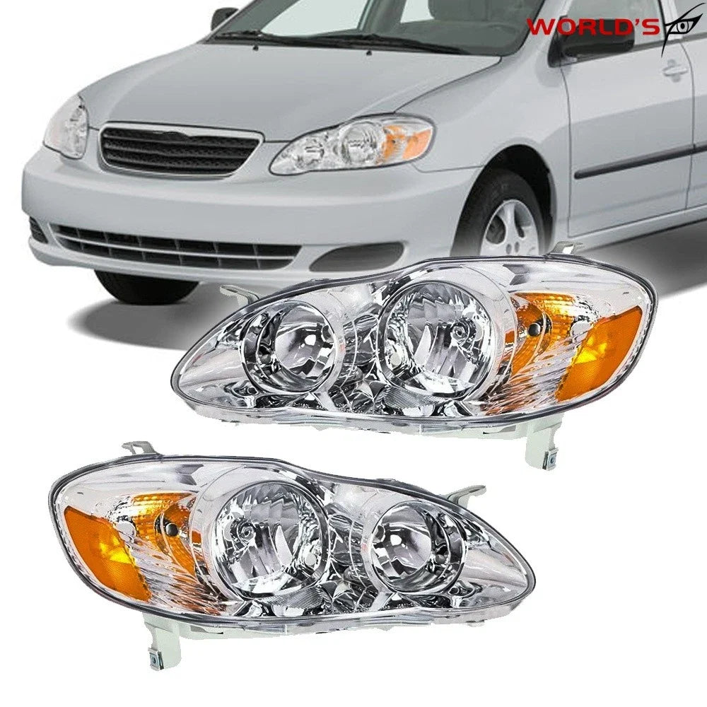 Headlight Assembly for Toyota Corolla (2003–2008) Halogen Left & Right
