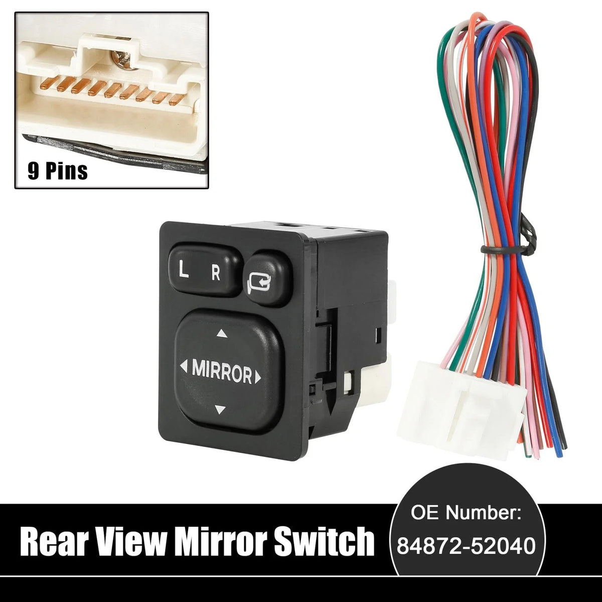 Power Rear View Mirror Switch 84872-52040 for Toyota Sequoia (2001–2007)