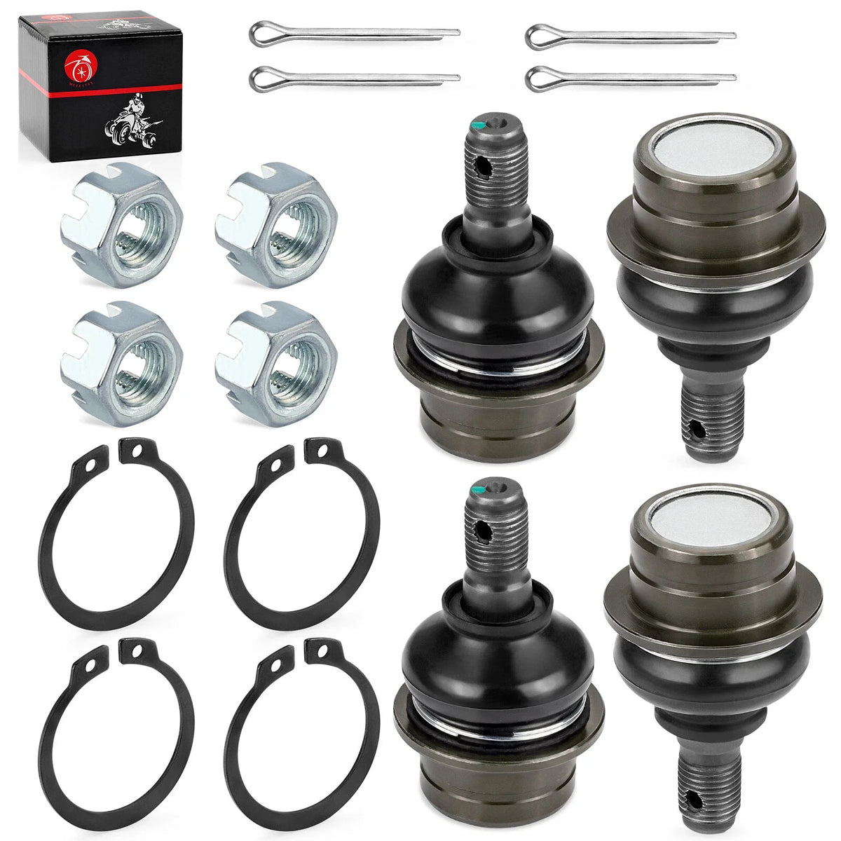 4-Piece Ball Joint Set for Front Upper Lower Suzuki KingQuad 500 AXi 2011-2023