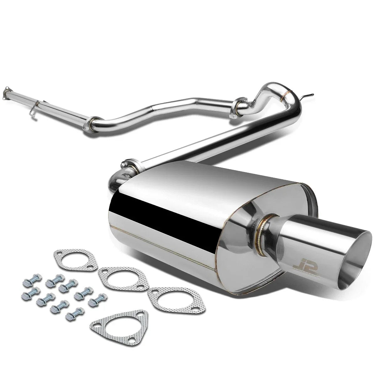 Racing Catback Exhaust System with 3.5" Oval Tip for Honda Civic (88-91)