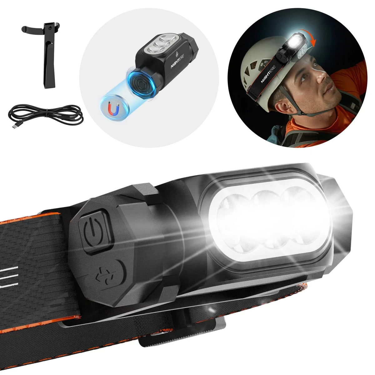 Rechargeable LED Headlamp for Camping - 2000Lm Waterproof Design