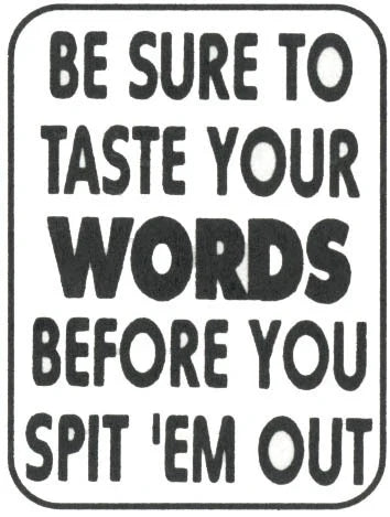 Taste Your Words Man Cave Sign - Humorous Plastic Decor