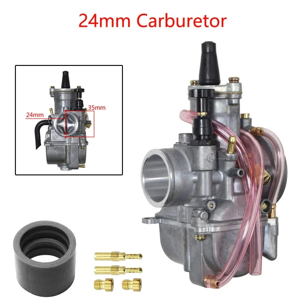 PWK24 24mm Carburetor with Power Jet for 2/4 Stroke 90–125cc