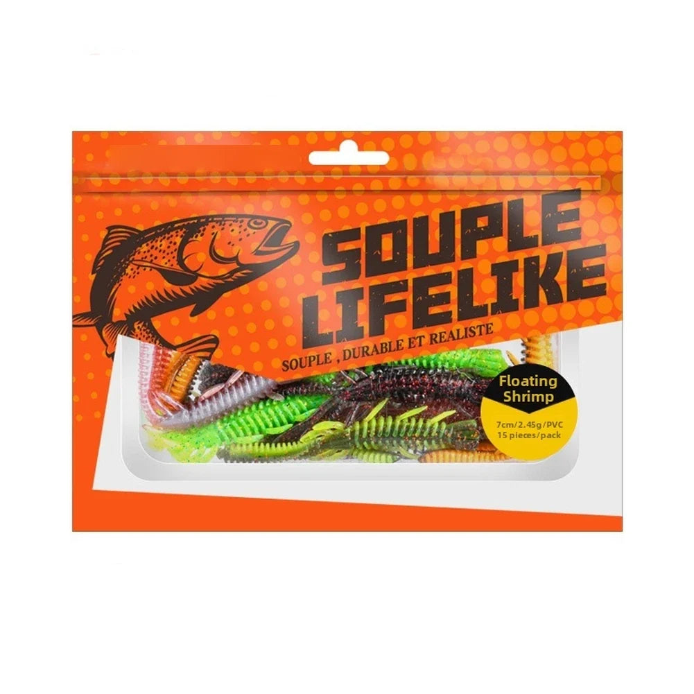 Soft Plastic Lures for - Ribbed Body, Abrasion Resistant