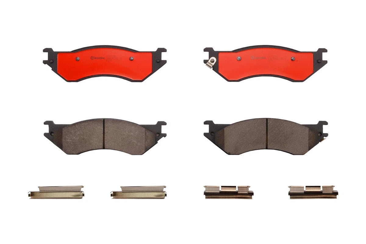 Brembo Front Brake Pad Set for Ford F-150, Lincoln Navigator (NAO, Slotted)