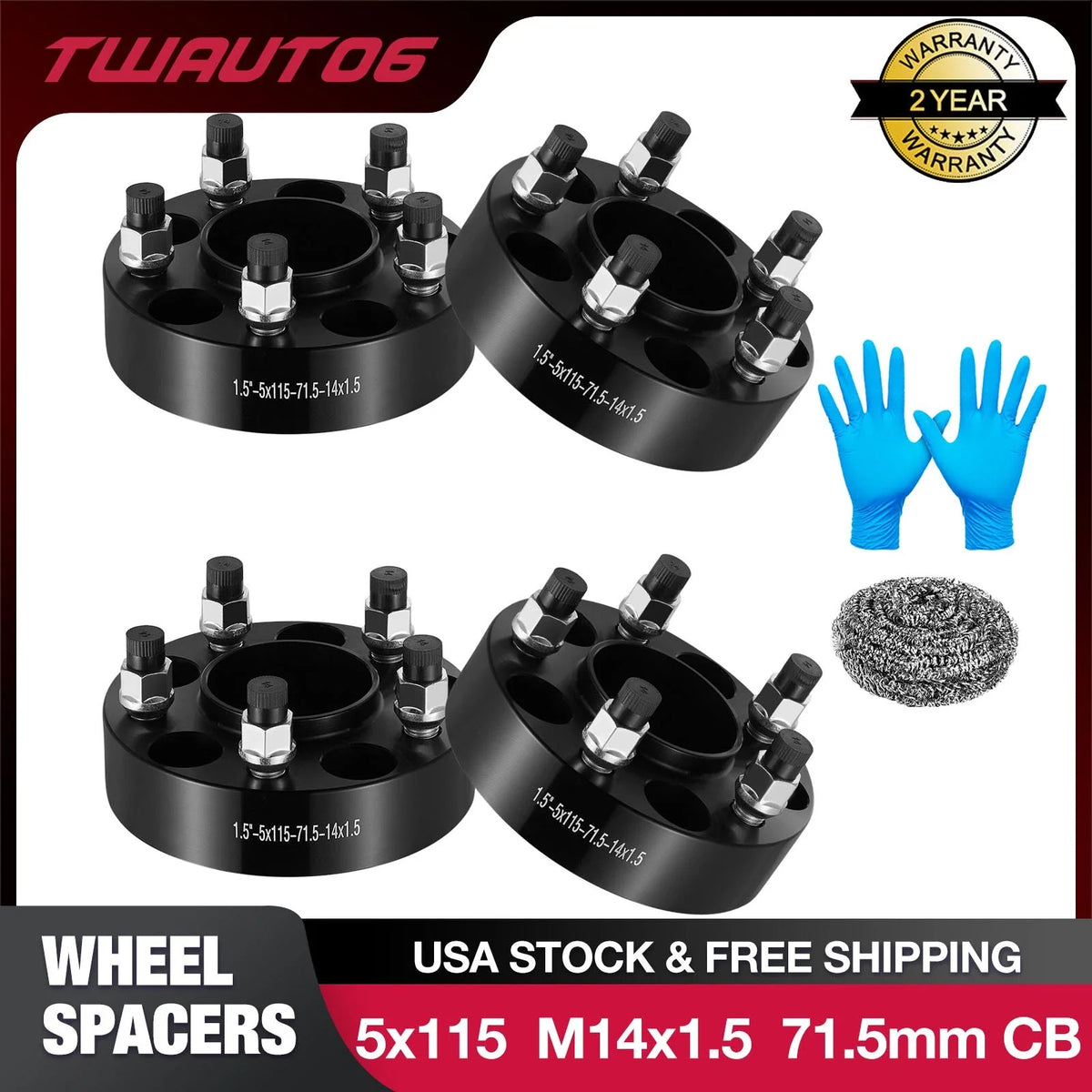 4Pcs 1.5" Hub Centric Wheel Spacers for Dodge Challenger Magnum (2011–2014)