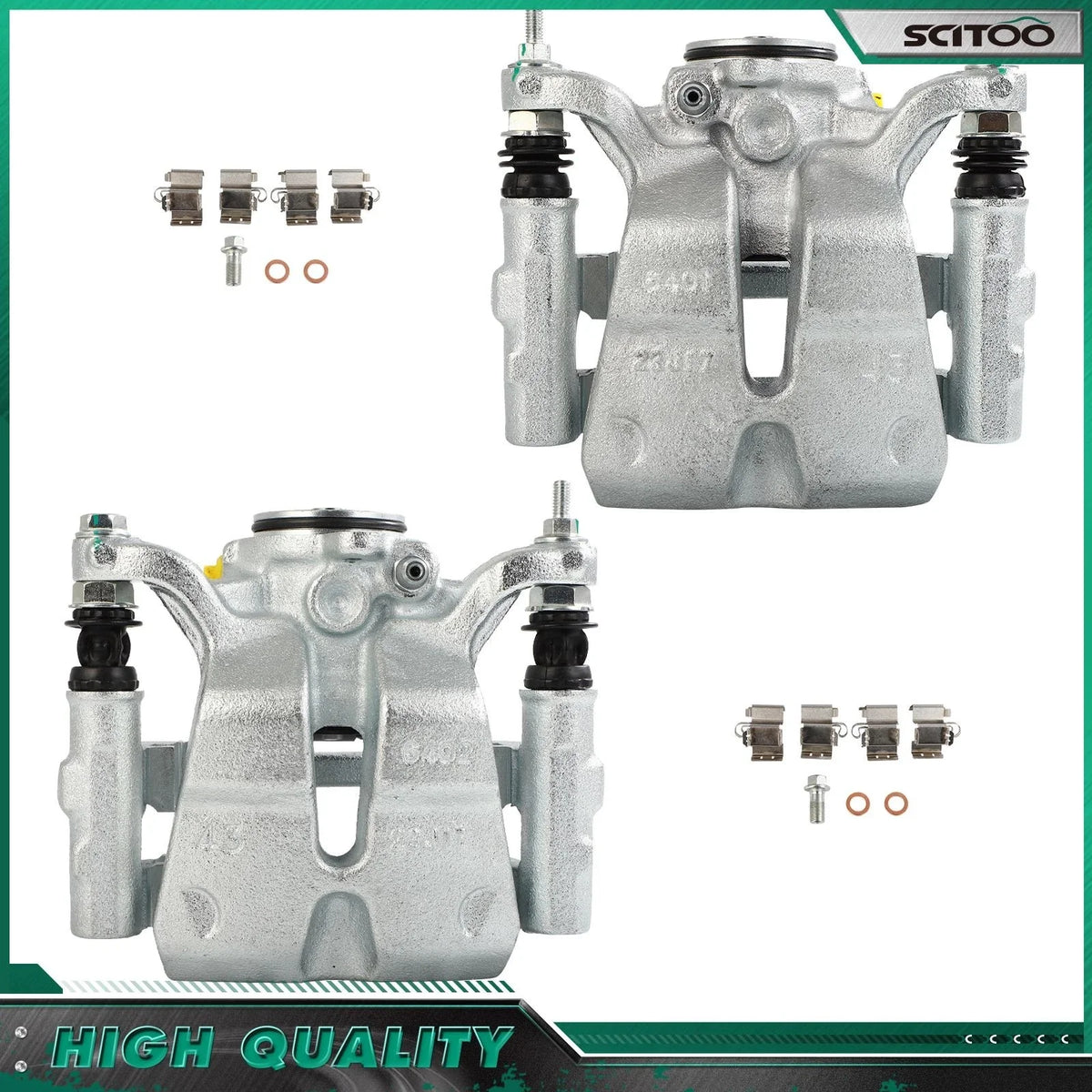 Rear Pair of Brake Calipers and Bracket for Jeep Cherokee 2014–2021