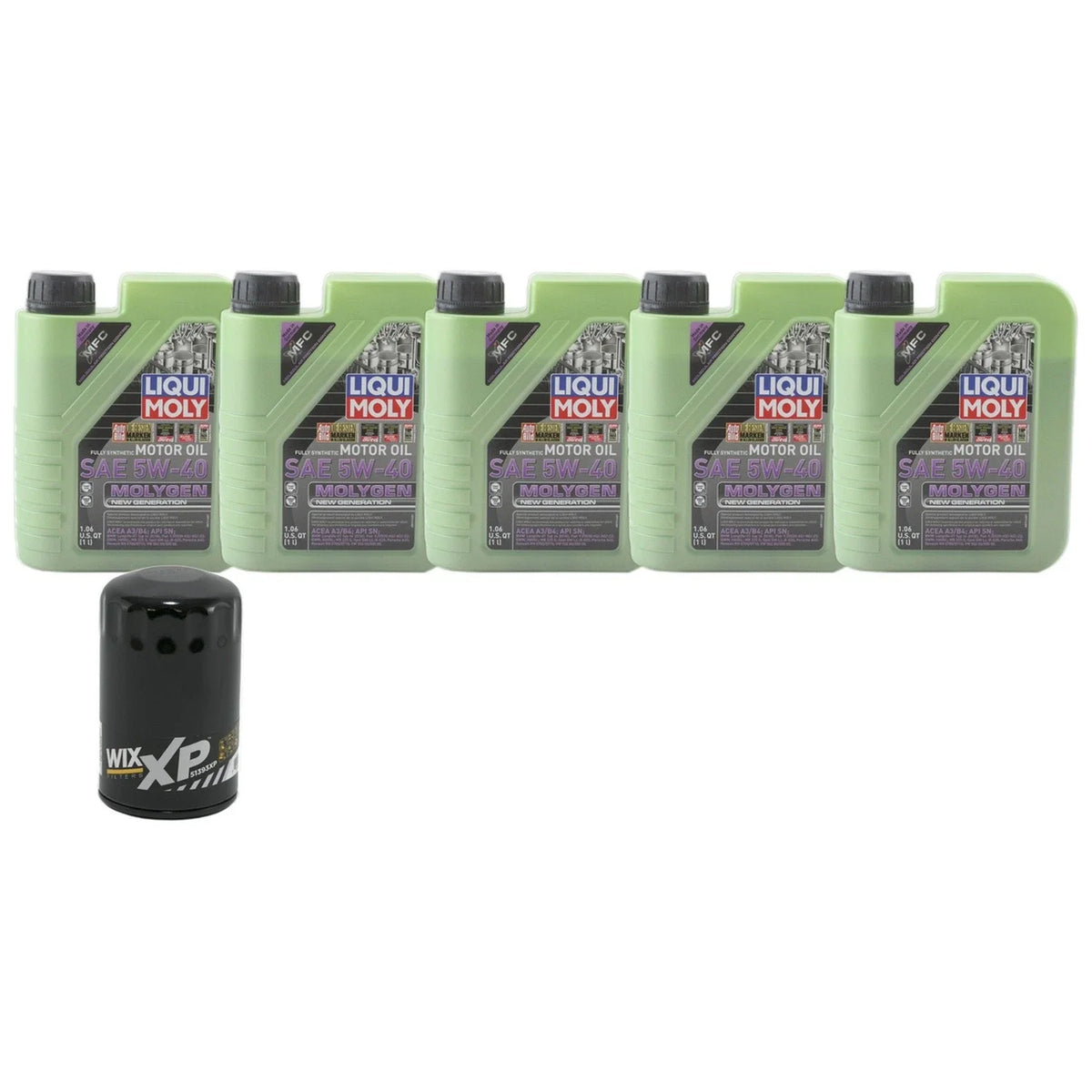 Liqui Moly Molygen 5W40 Engine Oil Kit 5L for TT Golf Jetta 2010-2023