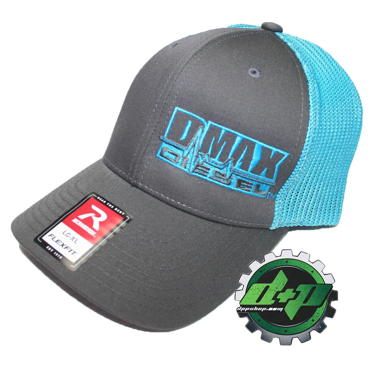 Flex Fit Hat (L/XL) - Grey/Blue Mesh Back for Duramax Diesel Truck