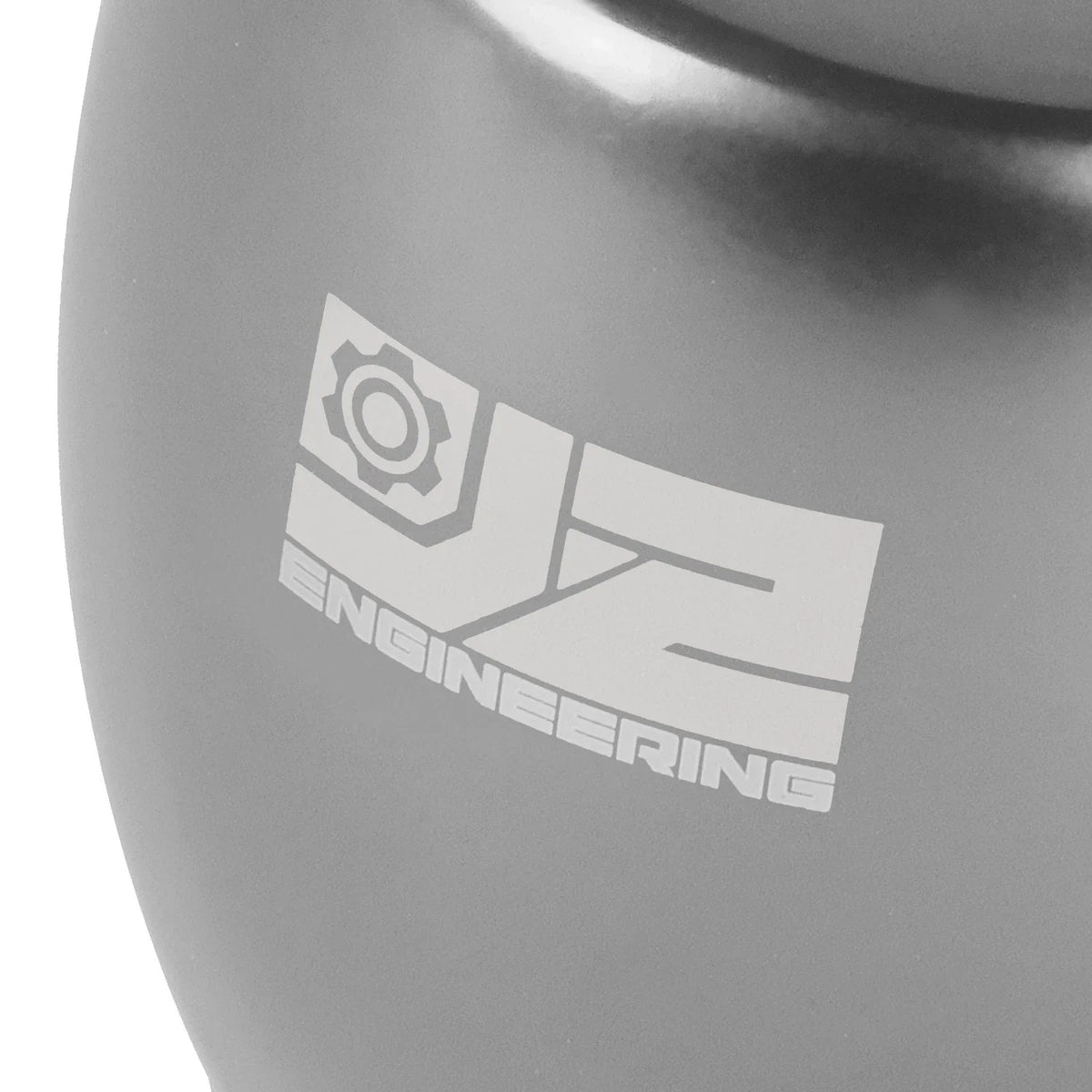J2 Universal Aluminum Shift Knob Silver Flat Teardrop Shape w/ Adapters