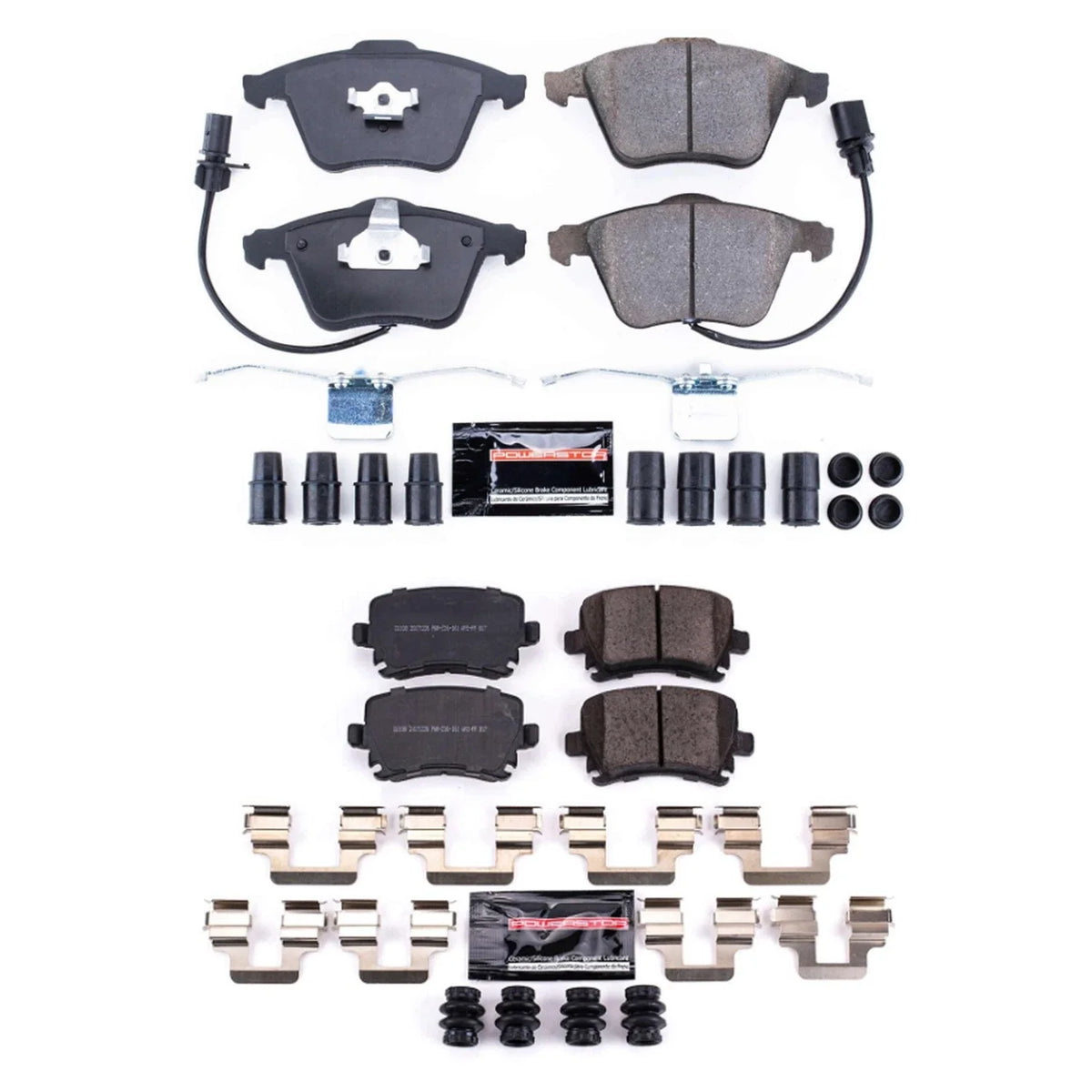 PowerStop Z23 Carbon Fiber Ceramic Disc Brake Pad Kit for Audi A4 A6 (2002–2011)
