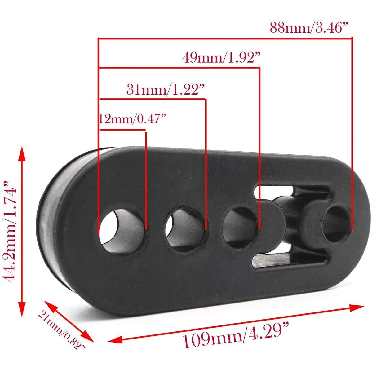 4X Rubber Exhaust Hanger Insulator Mount Brackets for