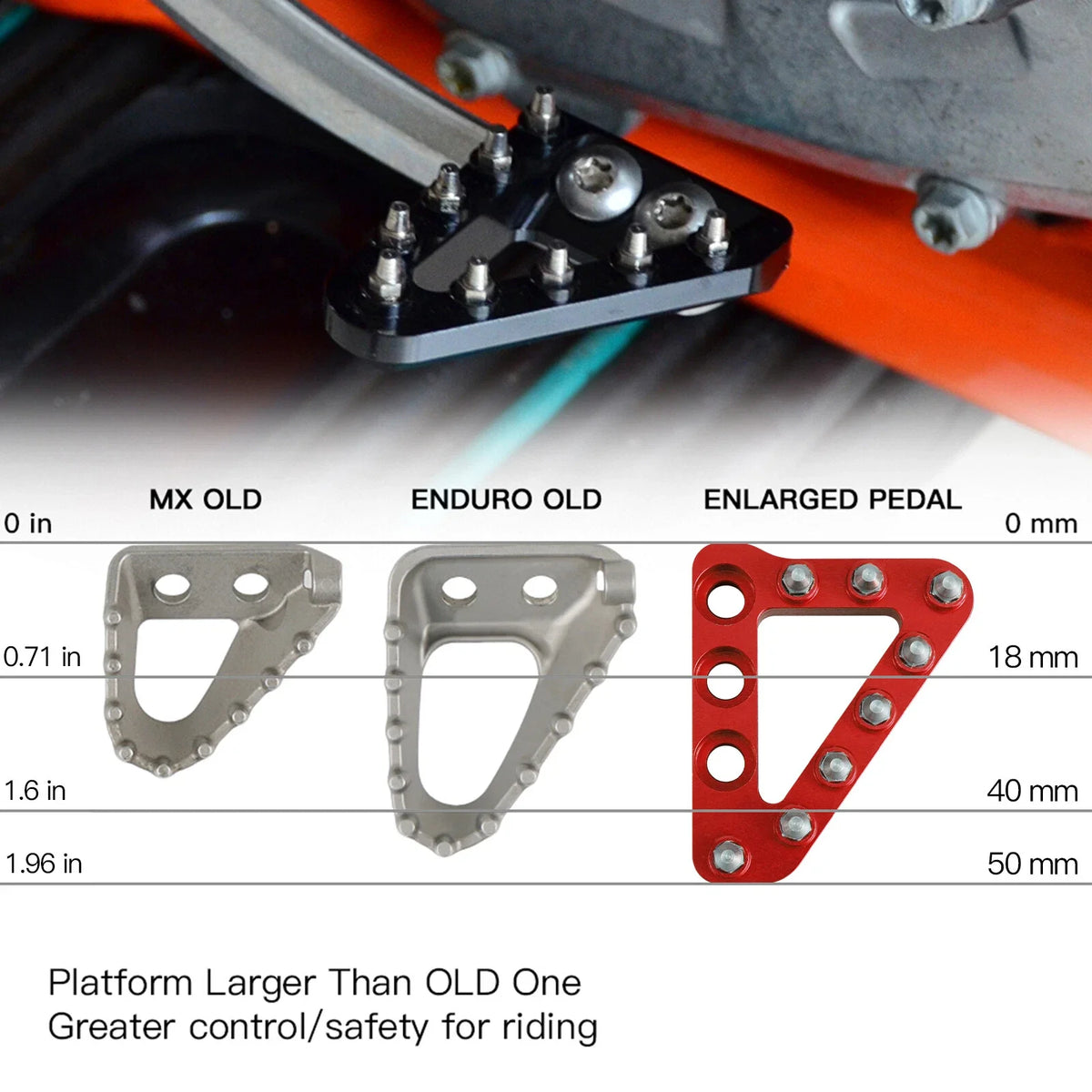 CNC Brake Pedal Tip for Beta RR RS 250 300 350 390 400 430 450 480 498 500 (2013–2023)