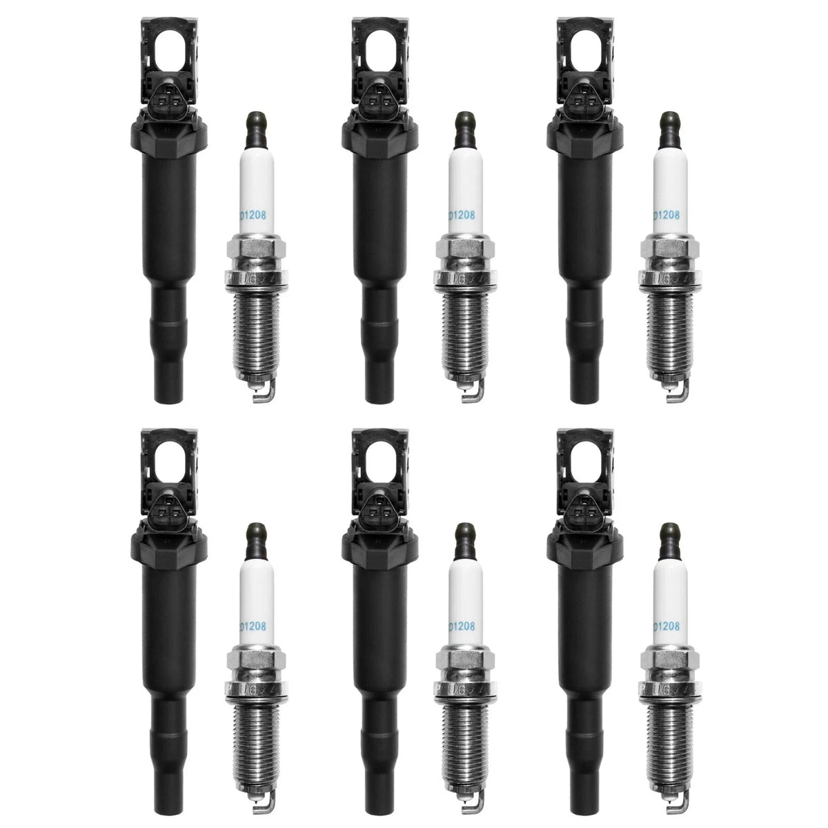 Set of 6 Ignition Coils and Spark Plugs for BMW X5 328i 530i 2006-2013