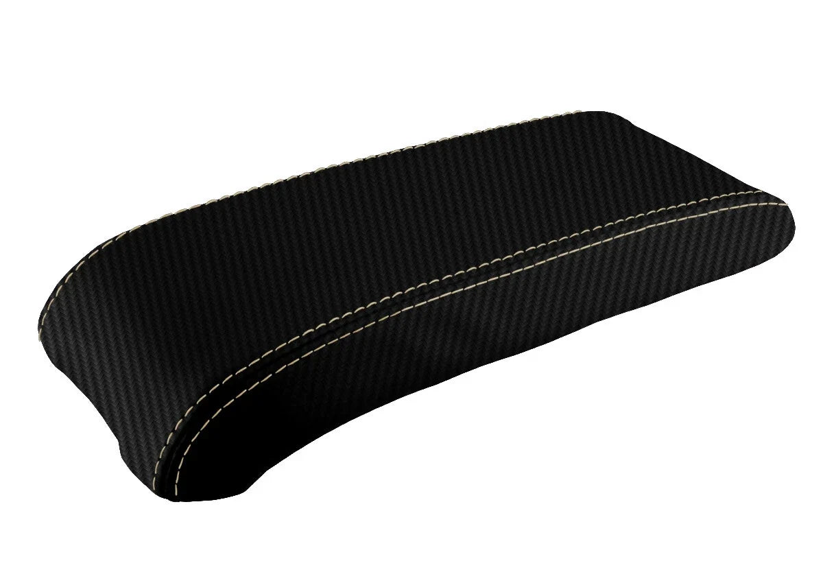 Console Lid Armrest Cover for Jeep Compass (2009–2016) Carbon Fiber