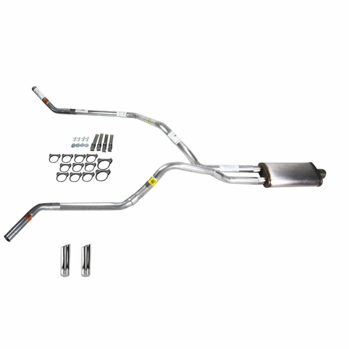 Dual Exhaust Pipe for Dakota (1997–2005) - Stainless Muffler, Corner Exit