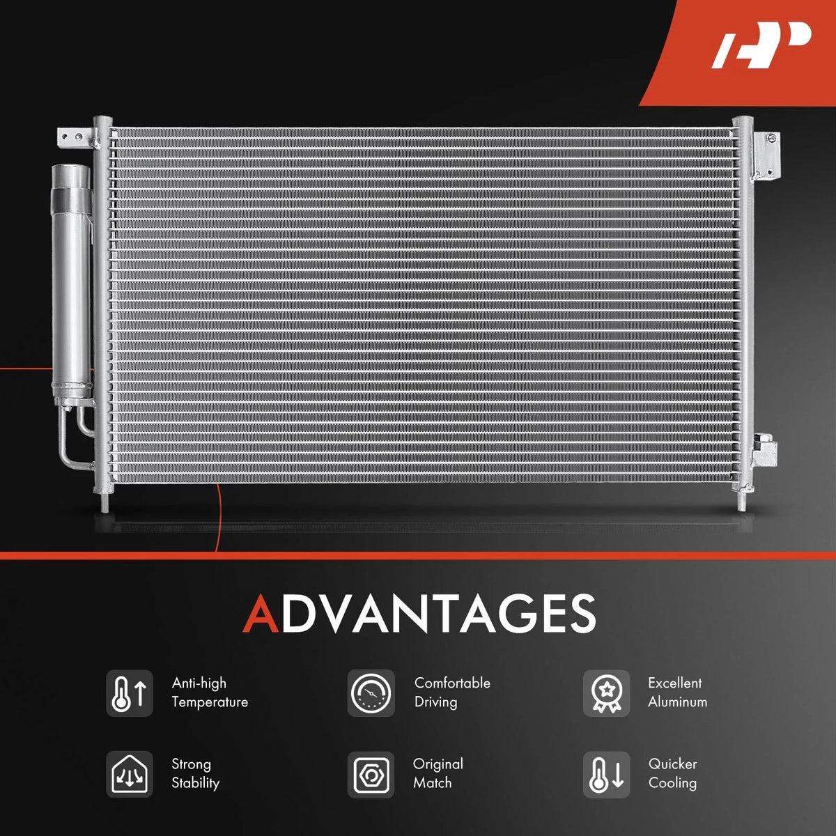 A/C Condenser for Honda Accord 2003-2007 with Receiver Drier
