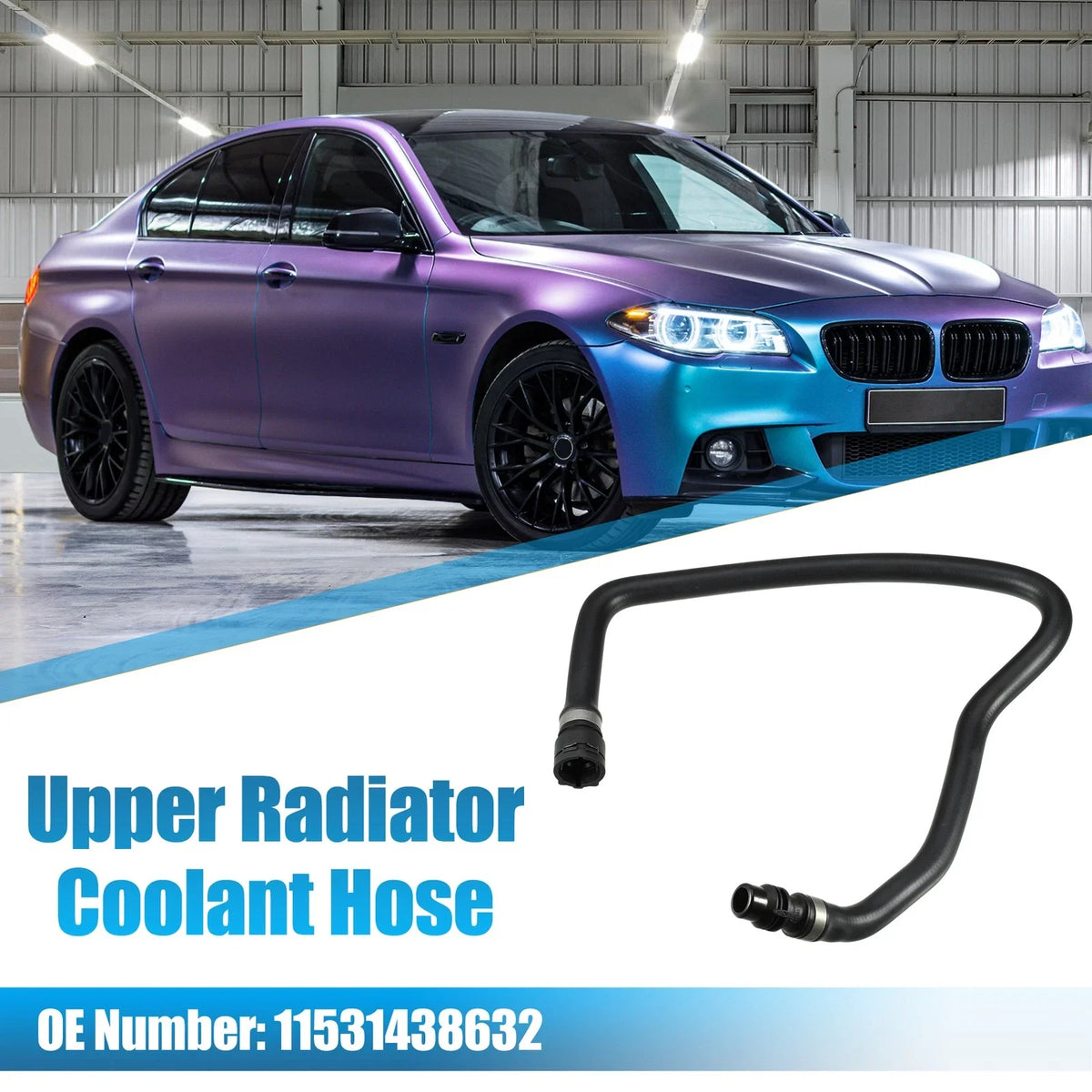 Upper Radiator Coolant Hose for BMW 525i 528i 530i (2001–2003) No. 11531438632