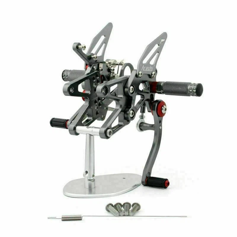 Rearset Foot Pegs in Gray for BMW S1000RR (2010–2014)