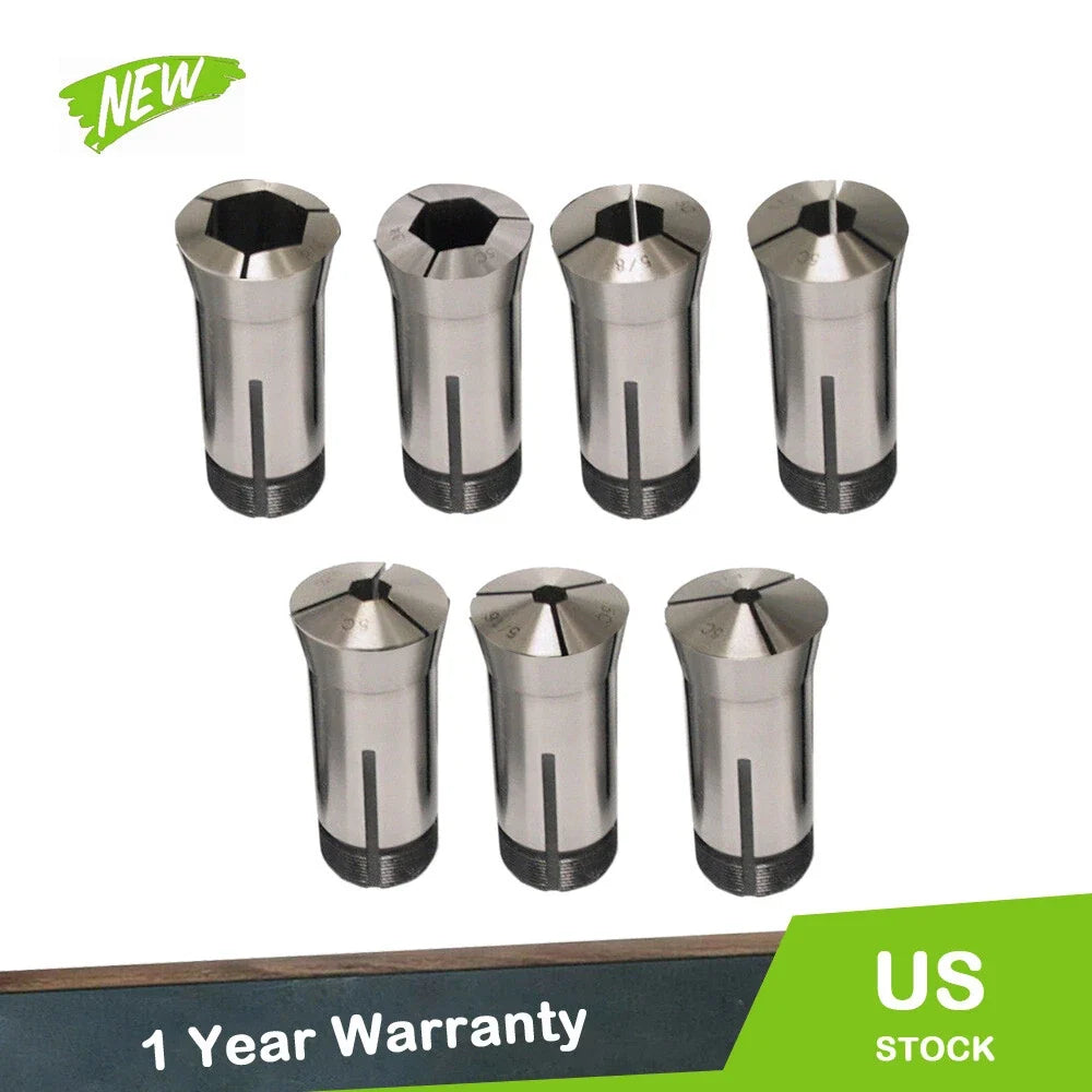 7pcs 5C Hex Collet Set for CNC Machines (Various Models)