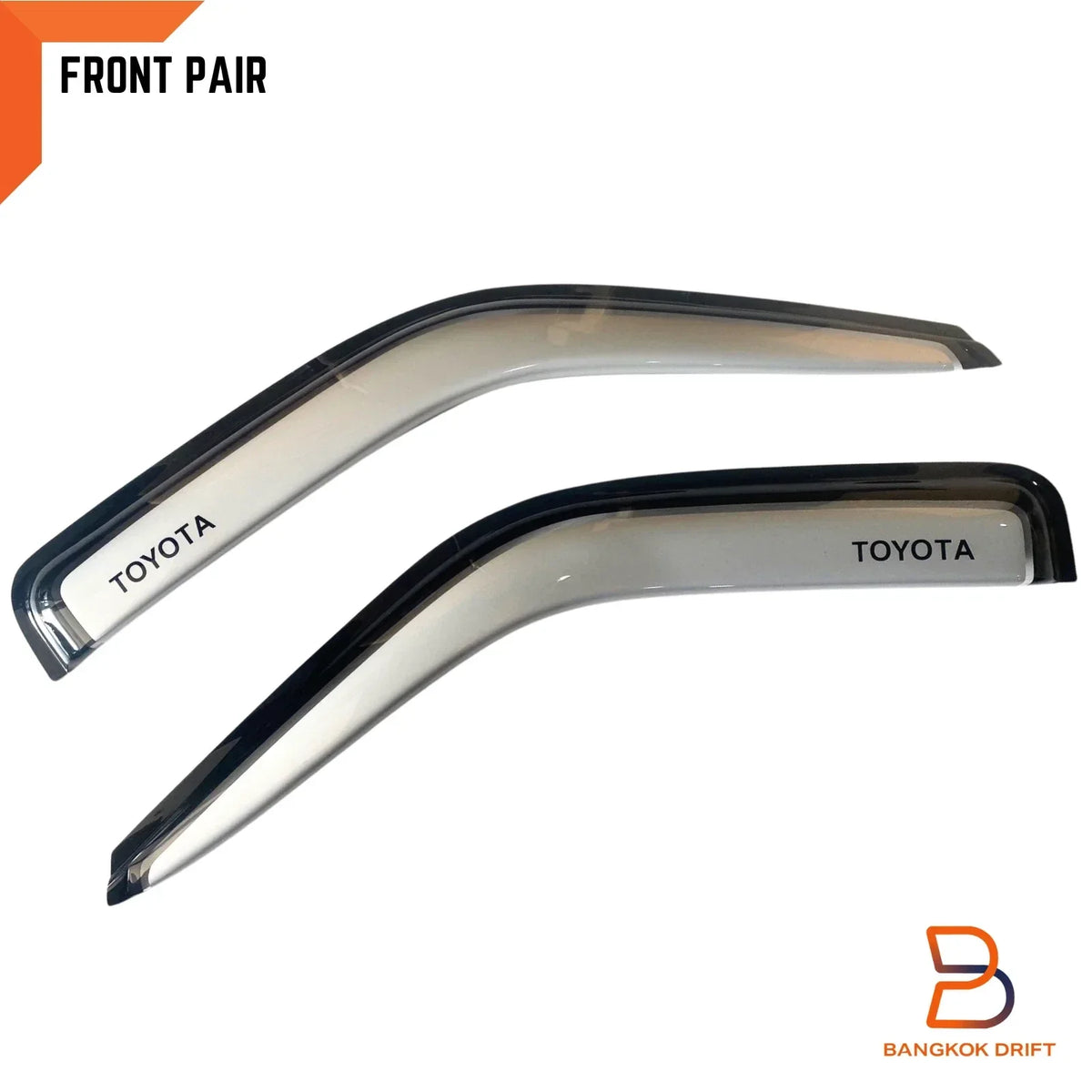 Rain Guard Silver Window Visor for Toyota Hilux Ute (88-96)