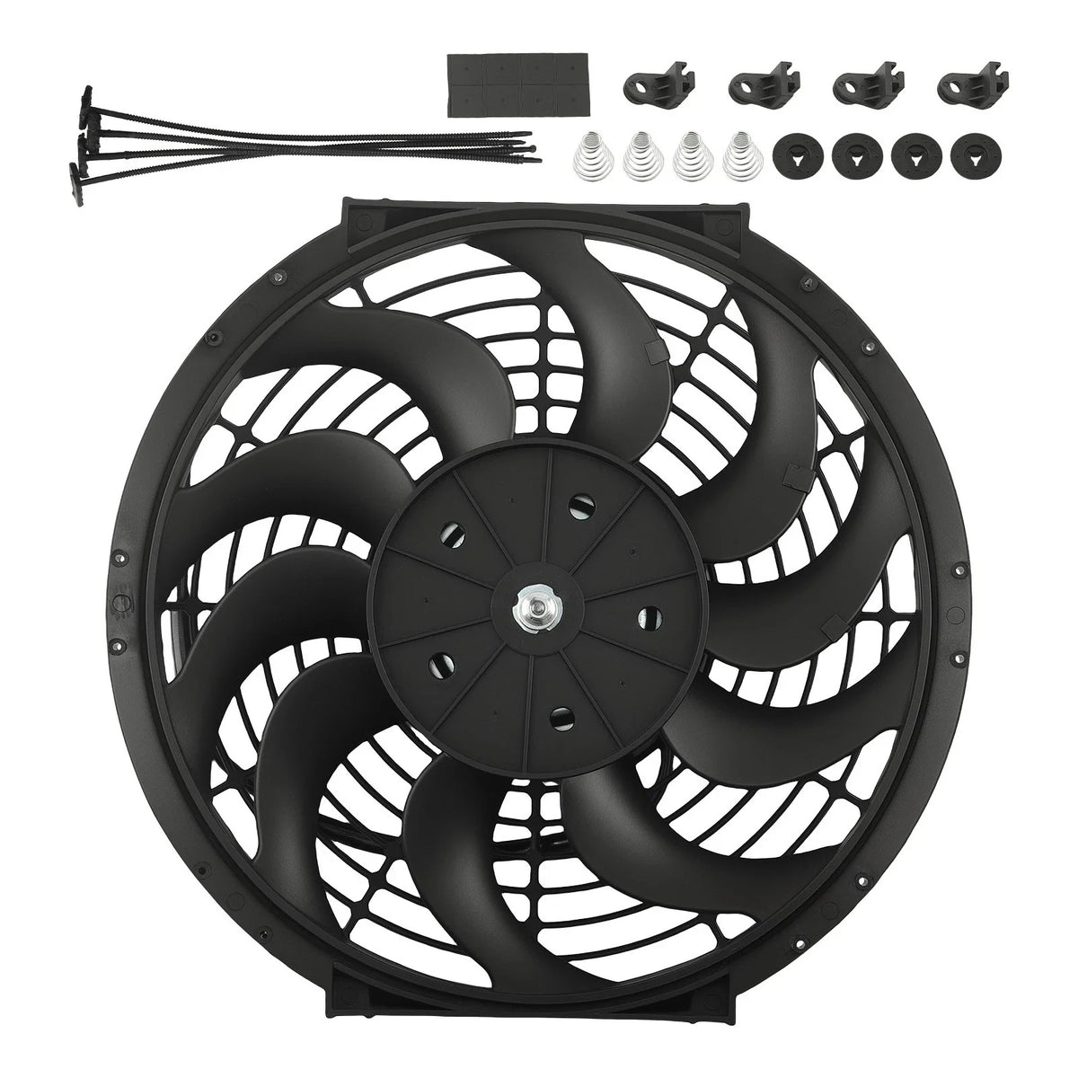 Auto Radiator Cooling Fan 12 Inch 240W 2250RPM 10 Blade Universal Fit