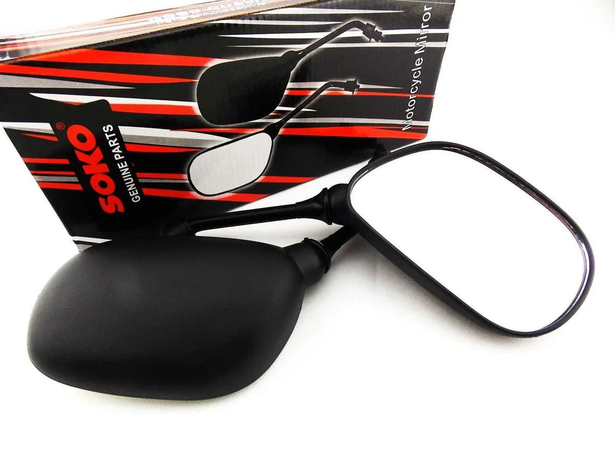 Soko Black Oval Rear View Mirrors for Suzuki GSR600 2006-2015