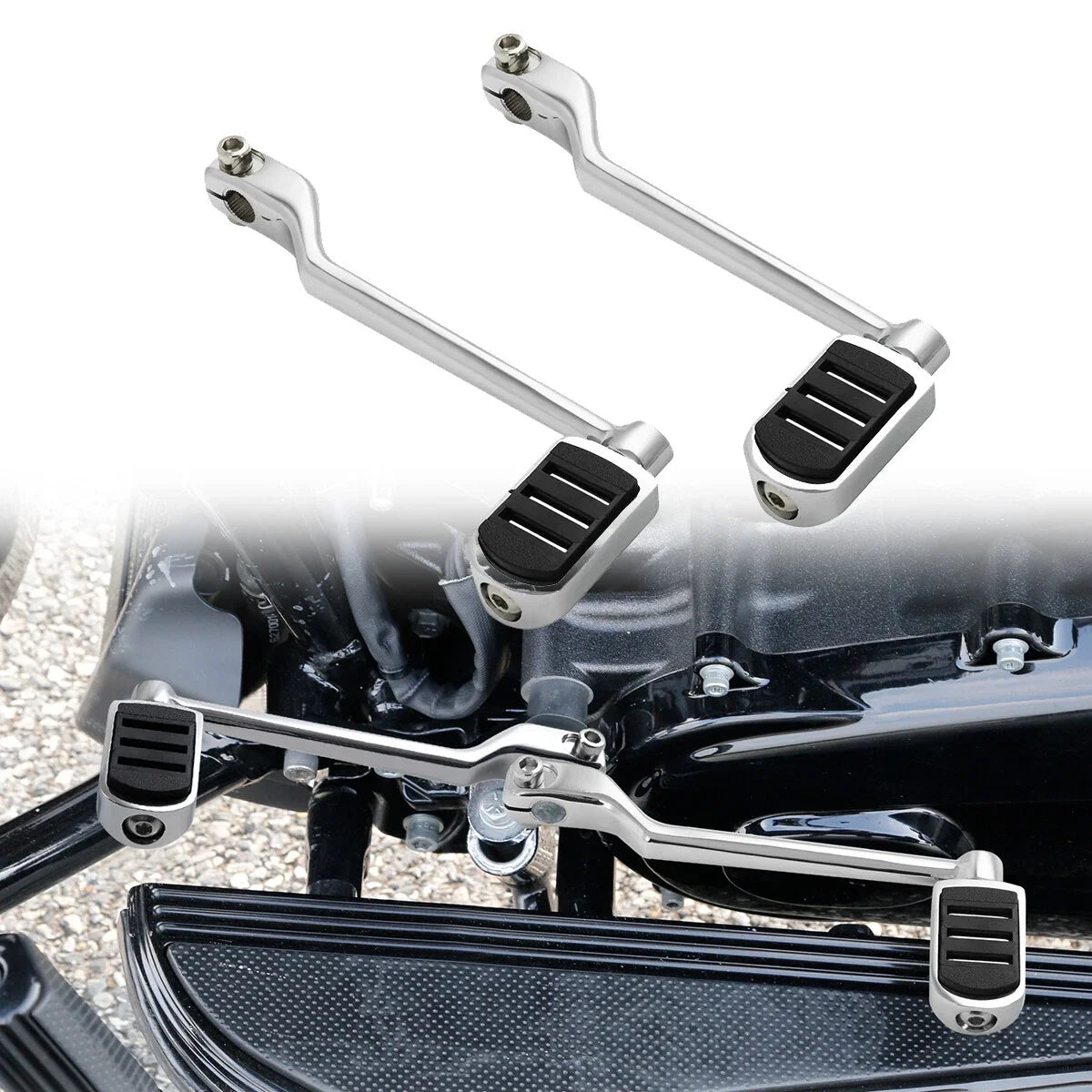 Chrome Heel Shift Lever Pegs for Softail/Touring Harley 1986-2017