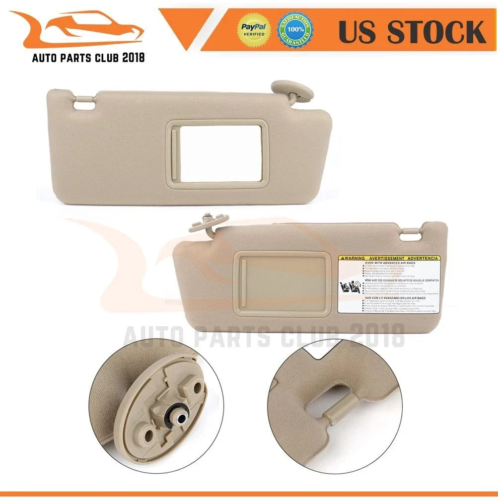Sun Visor Pair for Toyota Tacoma (2011) - Tan Beige