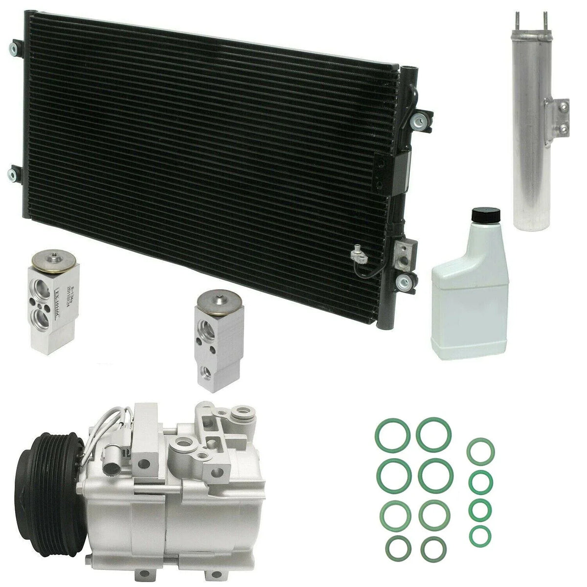 AC Compressor Kit Replacement with Condenser for Ford F150 (1997–2003)