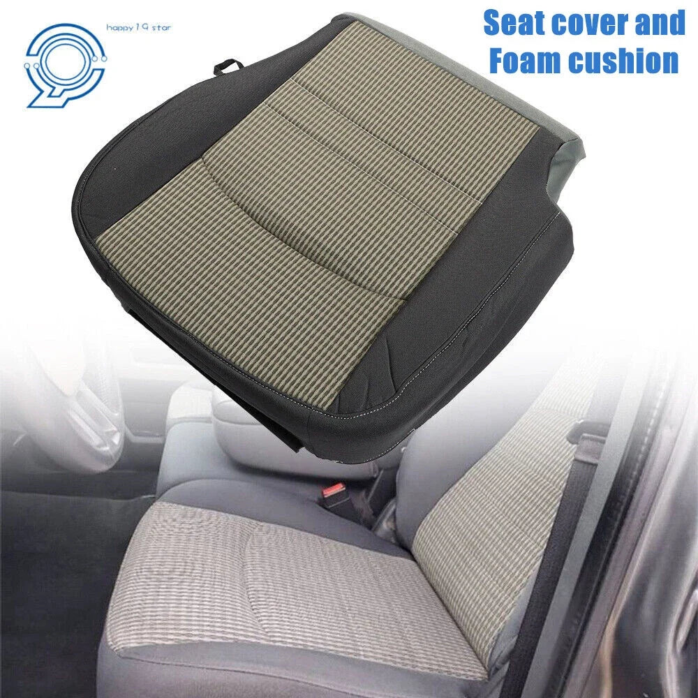 Driver Bottom Gray Cloth Seat Cover for Dodge Ram 1500 (2009–2012)