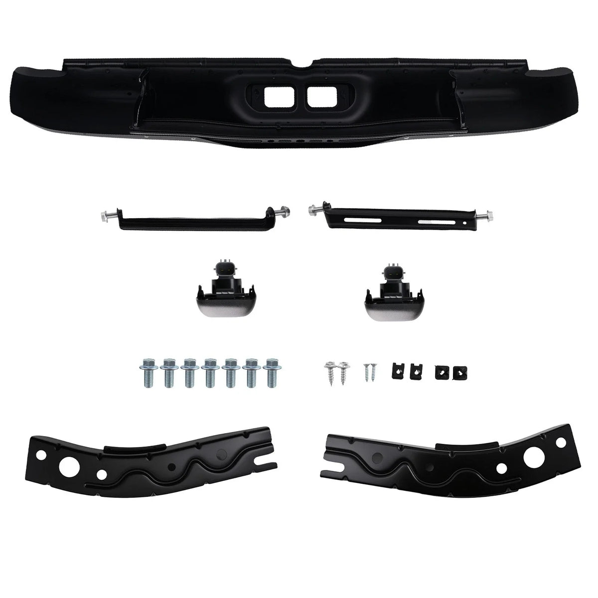 Bolt-On Black Steel Rear Bumper for Toyota Tundra (2000–2006)