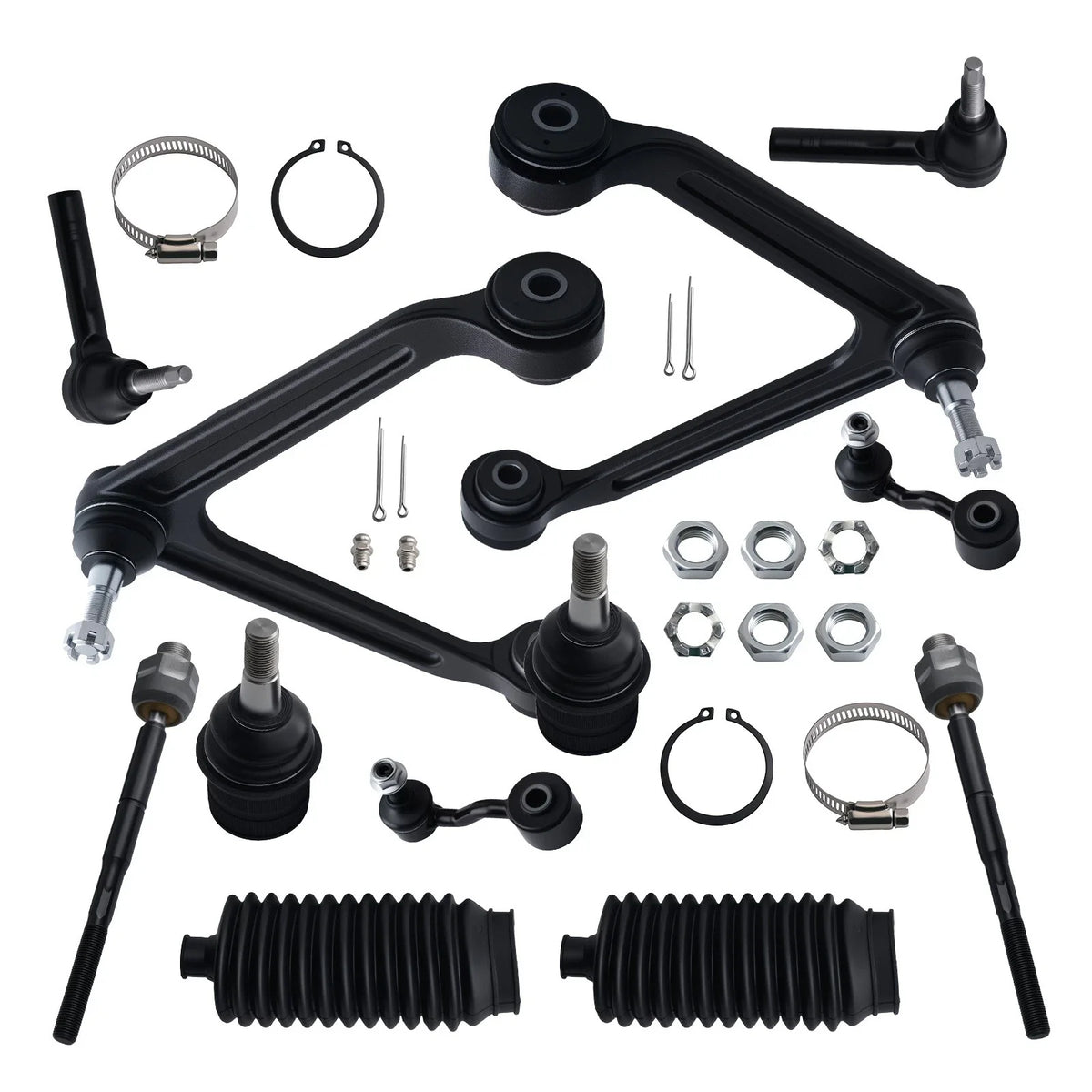 Front Control Arm Tie Rod Sway Bar Kit - 12x for Dodge Aspen 2004-2009