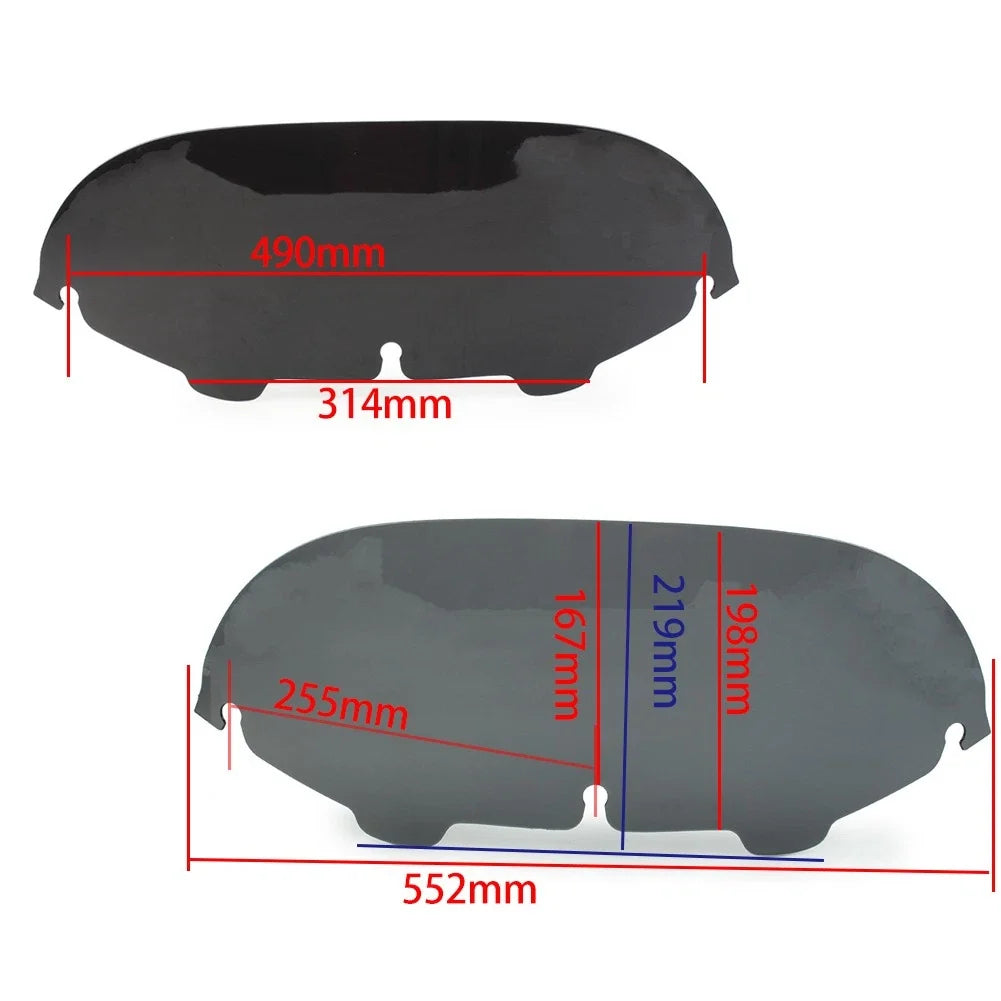 7" Windshield for Harley Touring Electra Street Tri Glide (1996–2013) Clear