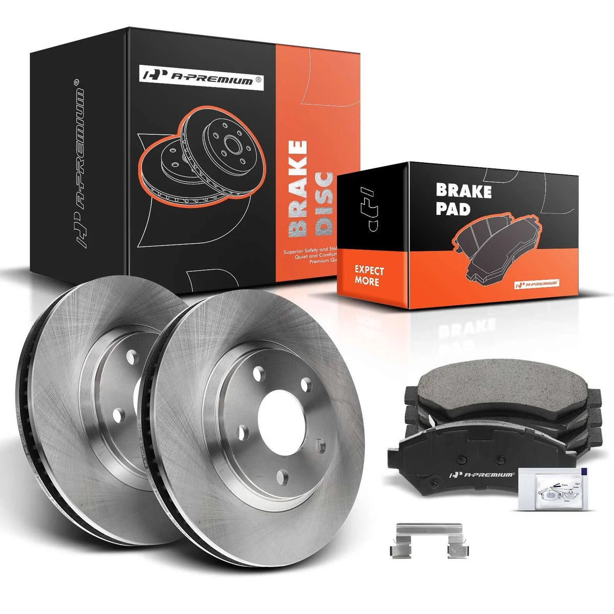 Front Disc Brake Rotors & Ceramic Pads for Chevy Impala (2000–2005)