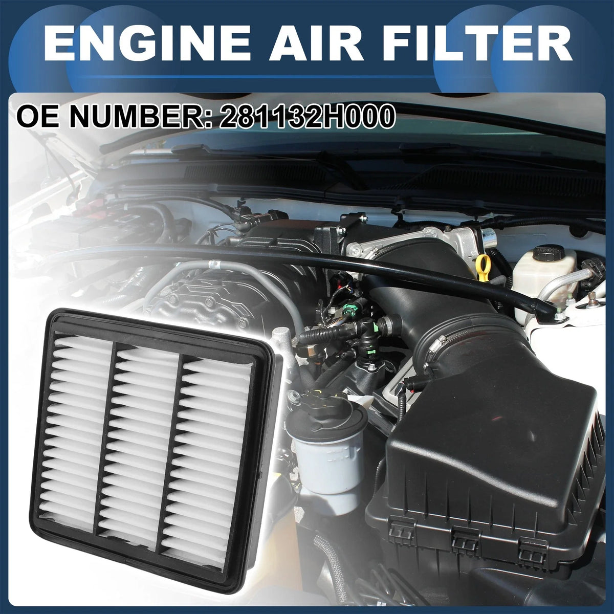 Car Engine Air Filter No. 281132H000 for Hyundai Elantra 2.0L (2007–2012)