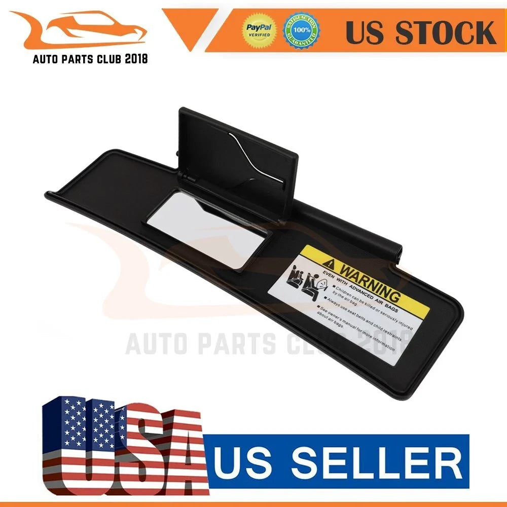 Black Front Left Driver Sun Visor for Mazda MX-5 Miata (2006–2015)
